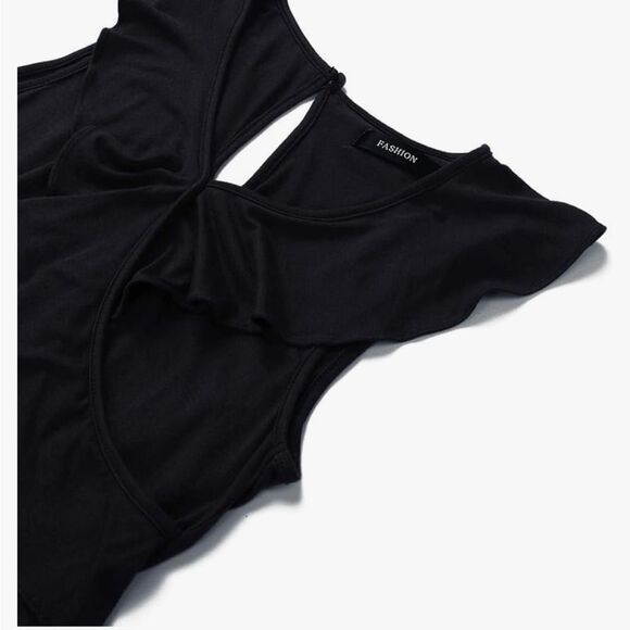 MIROL Women's Wrap V- Neck Loungewear Romper - Picture 5 of 7